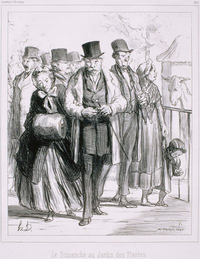 Künstlererinnerungen - Der Sonntag im Jardin des Plantes von Honoré Daumier